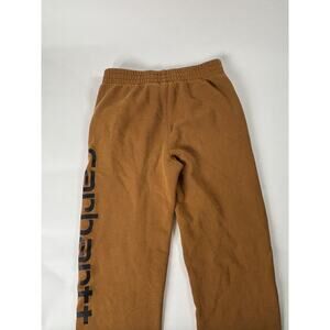 Carhartt tan spellout Kids Fleece Logo Sweatpants Size L (14-16) model BN8429-B